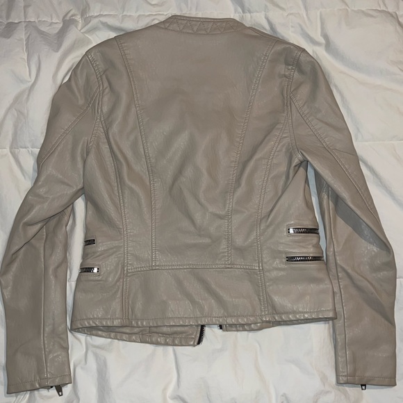 BlankNYC Leather Jacket - Cream -Small - Picture 2 of 5